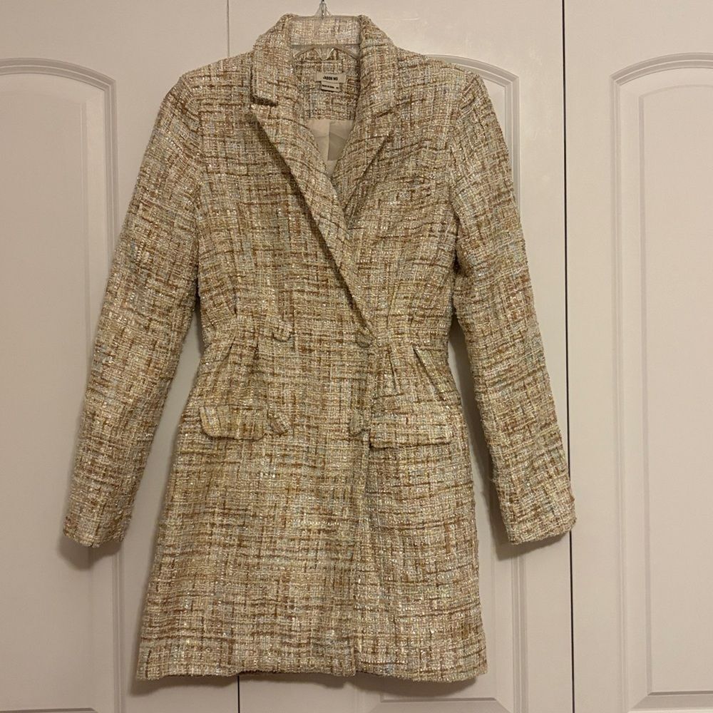 Jason Wu TWEED LONG SLEEVE MINI DRESS size XS